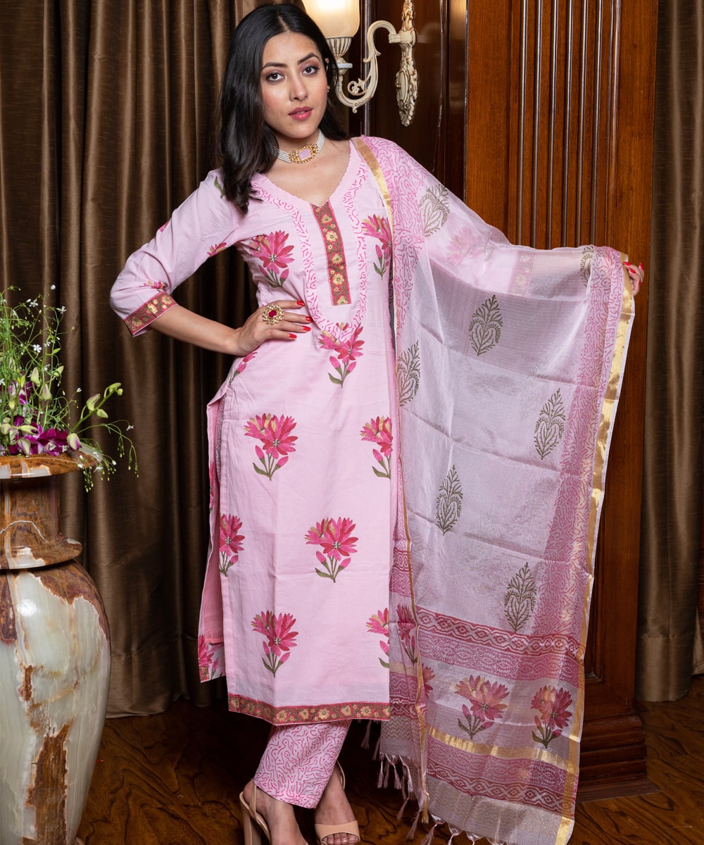 Shop Rayon Embroidered Pink Party Wear Kurti Online : 196995 -